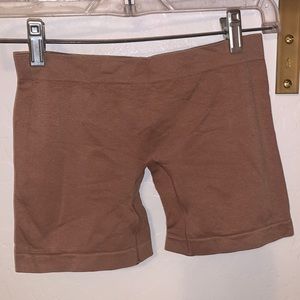 Tan spanx shorts